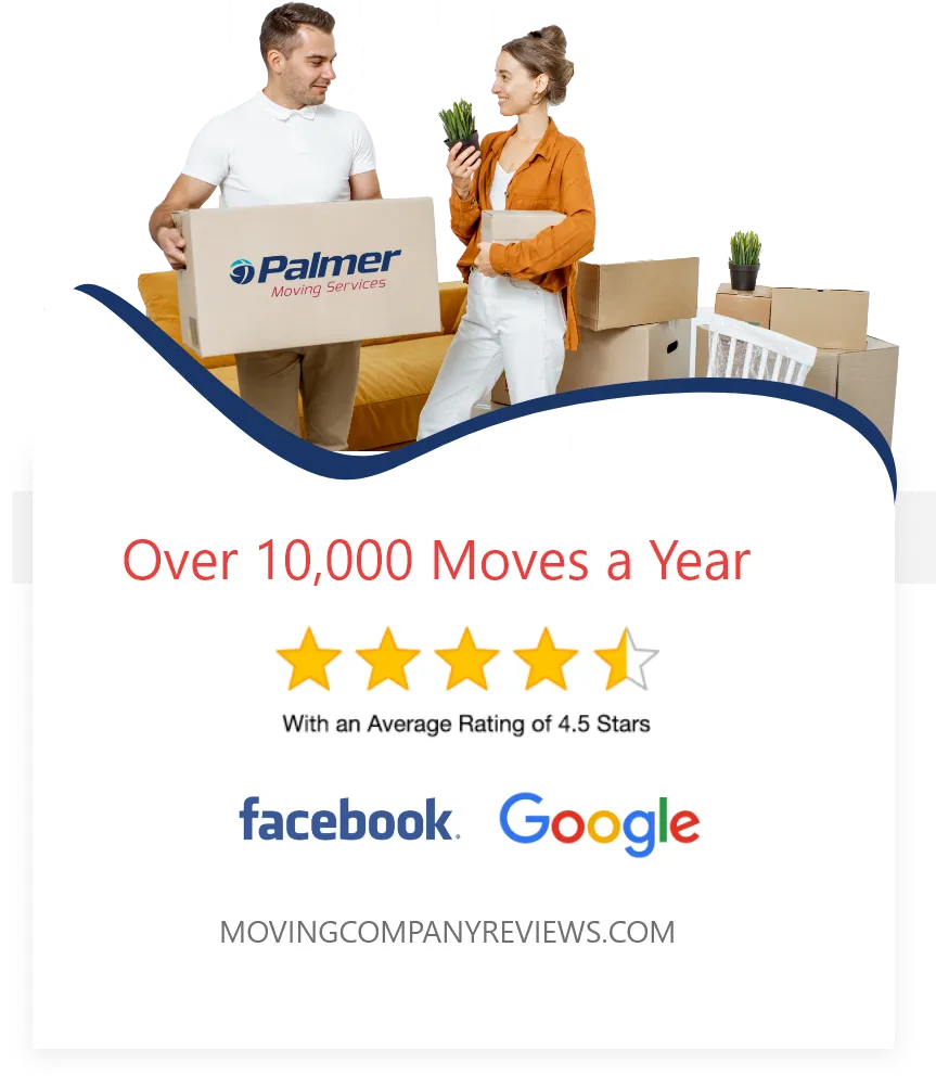 Palmer moving over 10000 moves a year rating 4.5 stars